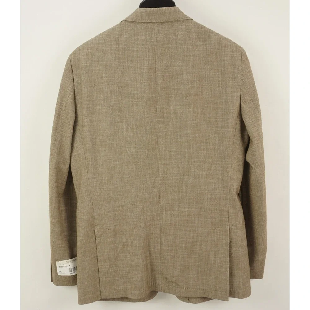 $295 Calvin Klein Mariano Soft Slim Stretch Performance Sport‎ Coat Mens 36R Tan